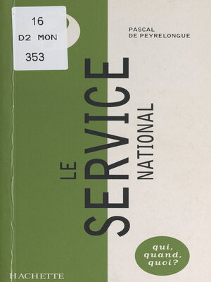 cover image of Le Service national, de 1798 à 2001
